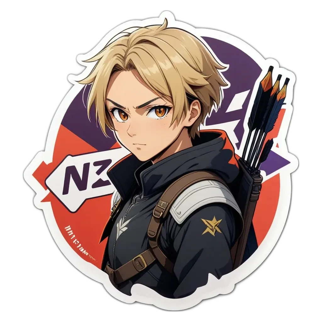 Nz is written on the white background behind the boy.