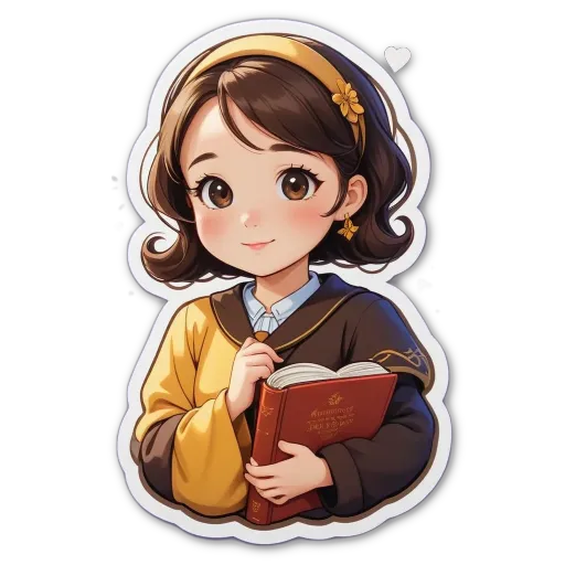 A girl with a book on her head holding a red book.