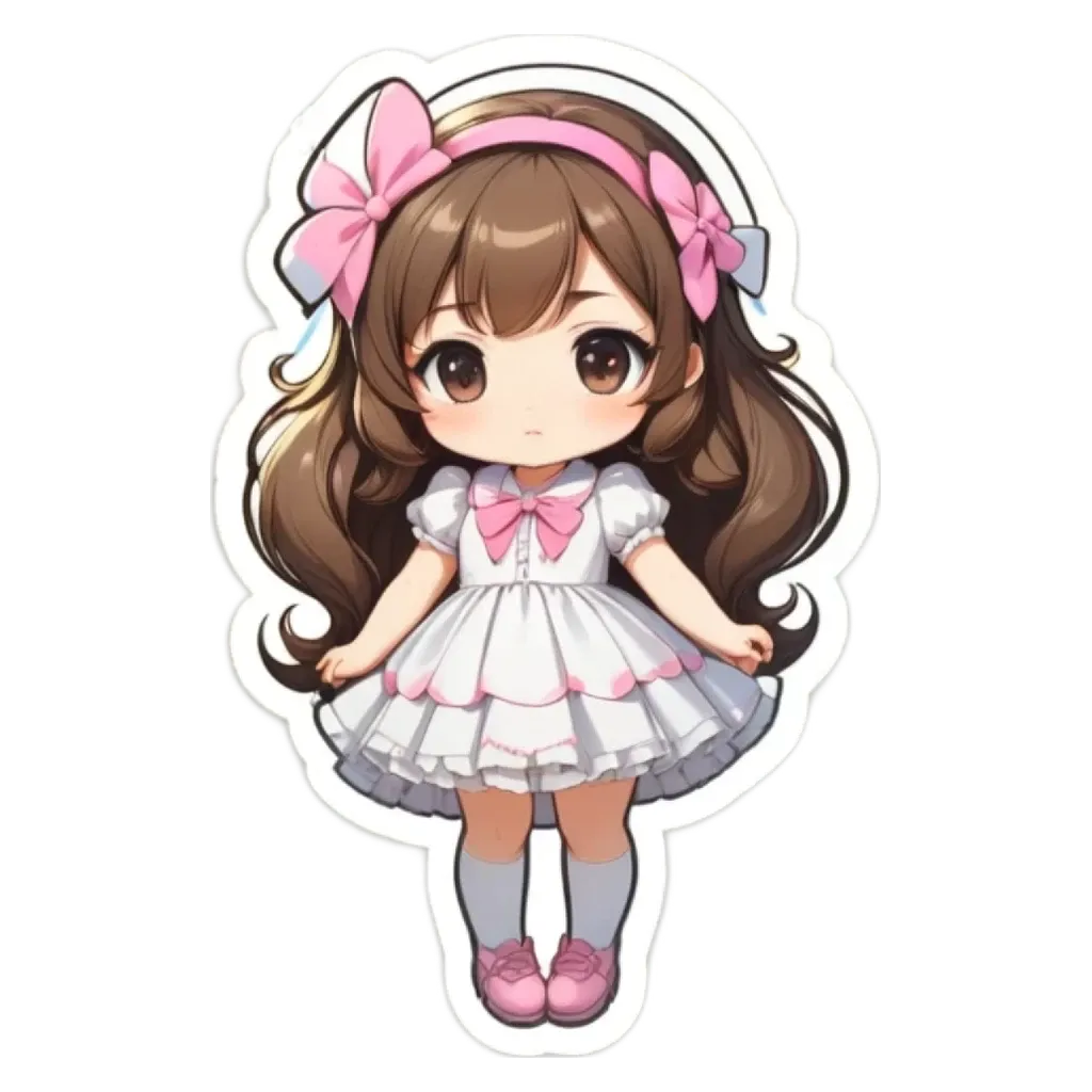 A girl wearing a white dress with a bow on it.