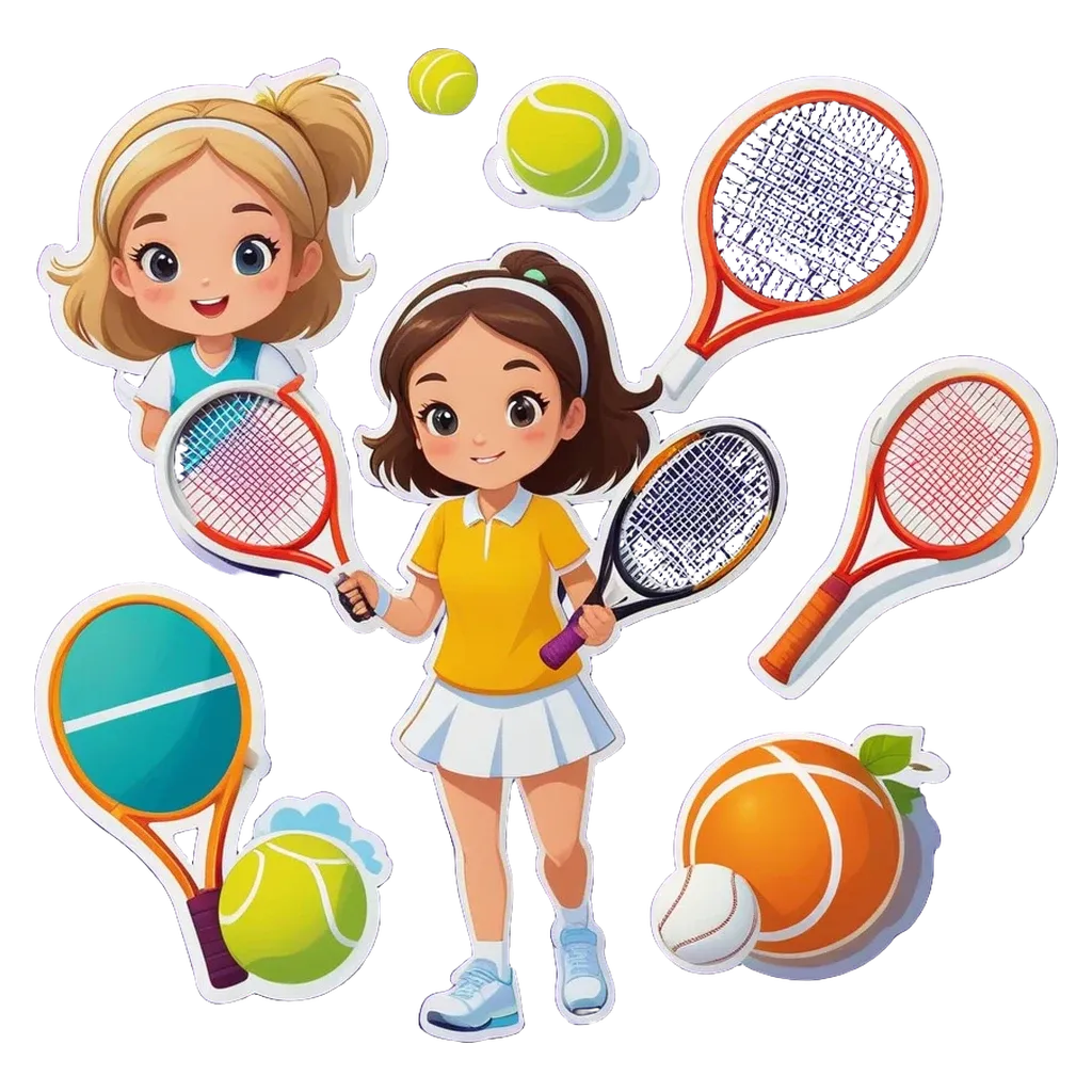 A girl is holding a tennis racket and there are other tennis balls and sports balls.