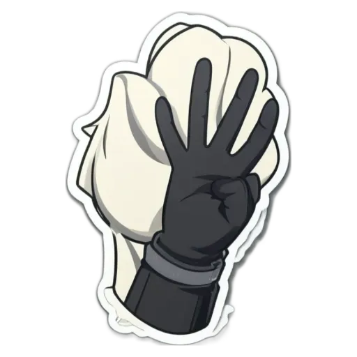 A fist covering a hand with a 5 on it.