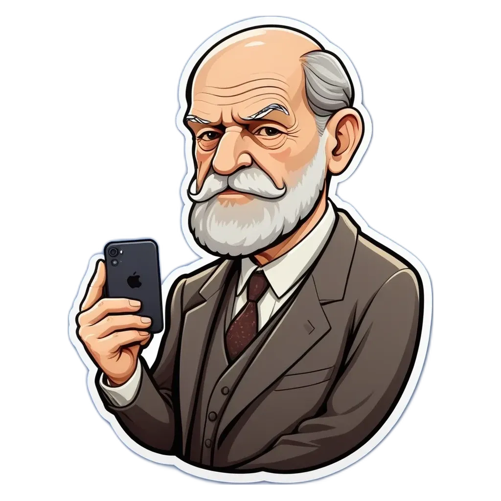 An old man in a suit holding a cell phone.