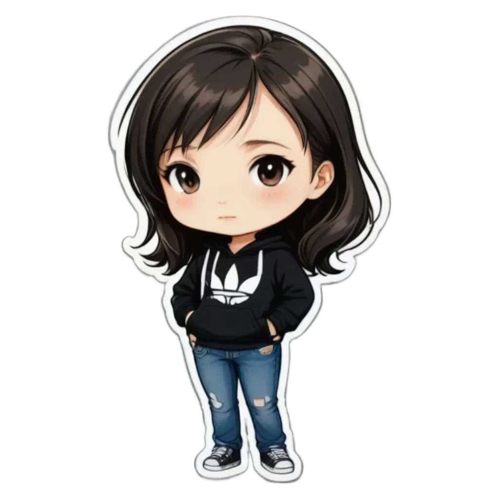 A girl wearing a hoodie with her hands in her pockets.