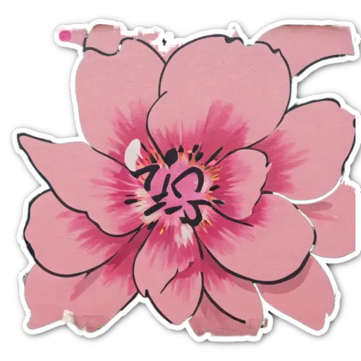 A very detailed and pretty flower with the numbers 783 being part of the flower.