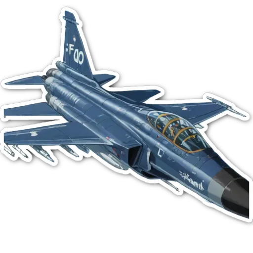 A blue and grey fighter jet with the number 1 on the side.