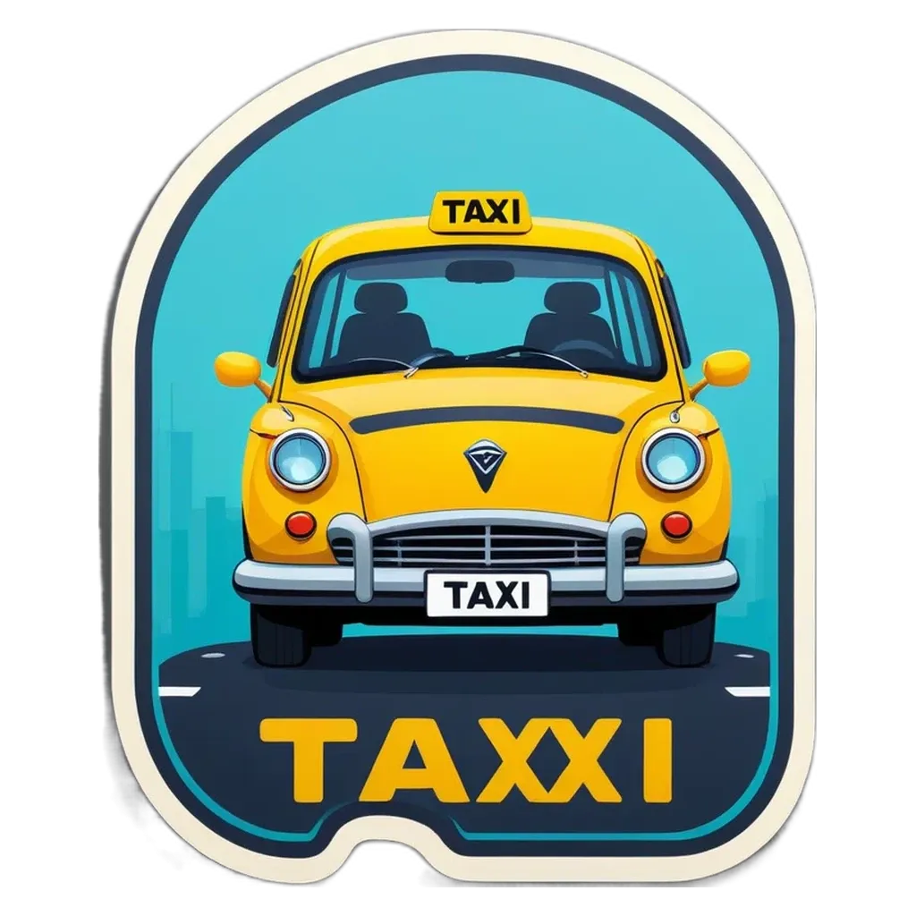 A yellow taxi with the word TAXI written on the front of it.