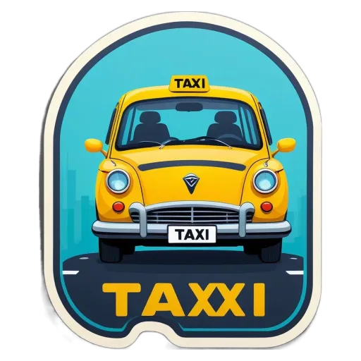 A yellow taxi with the word TAXI written on the front of it.