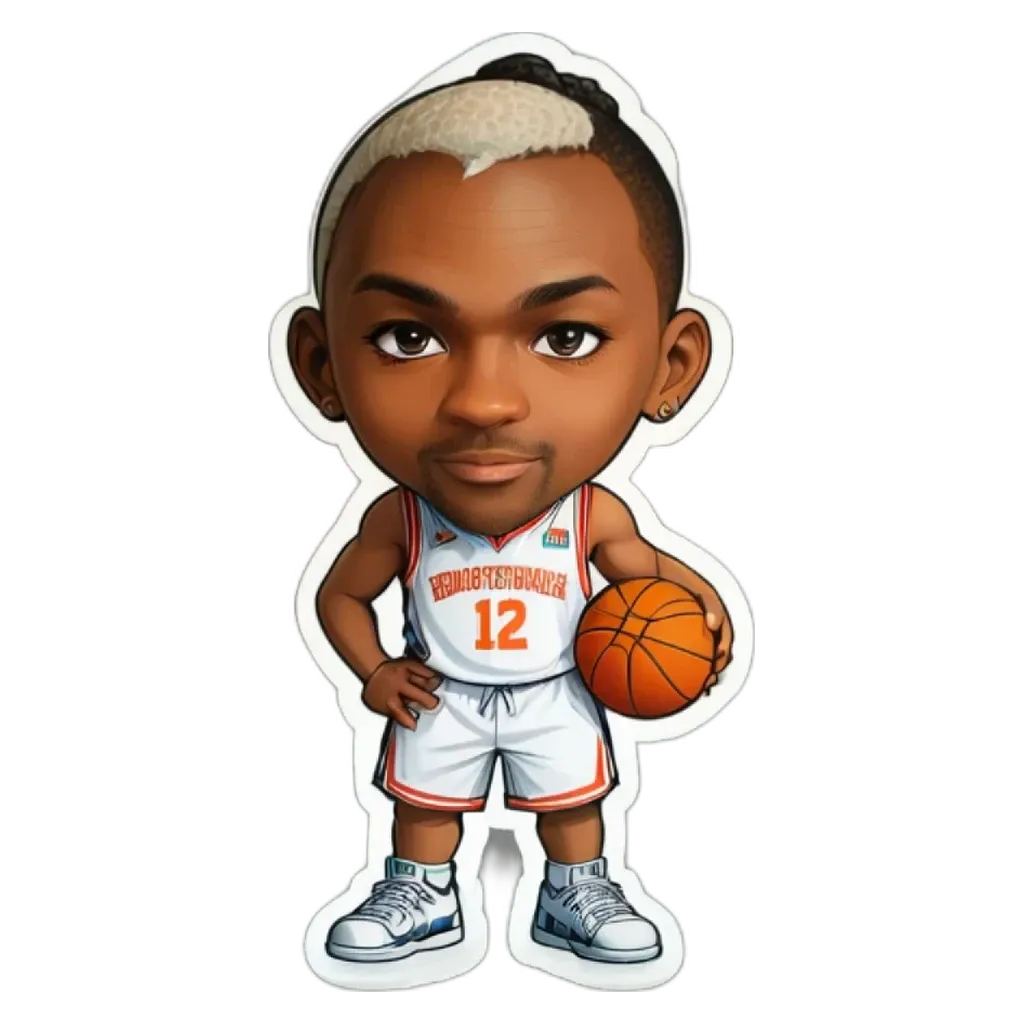 A boy who loves basketball is standing with a ball.