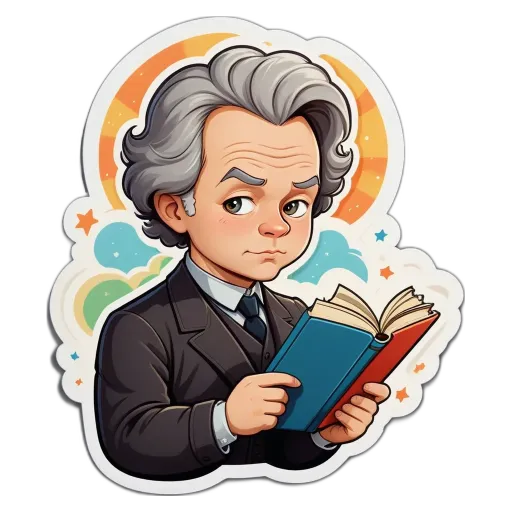 A boy reading a book with a negative expression on his face.