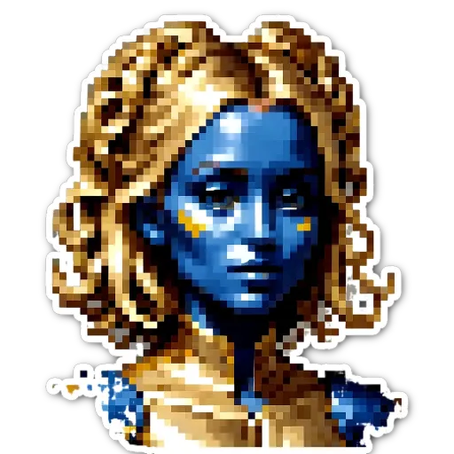 A very detailed and colorful digital portrait of a woman.