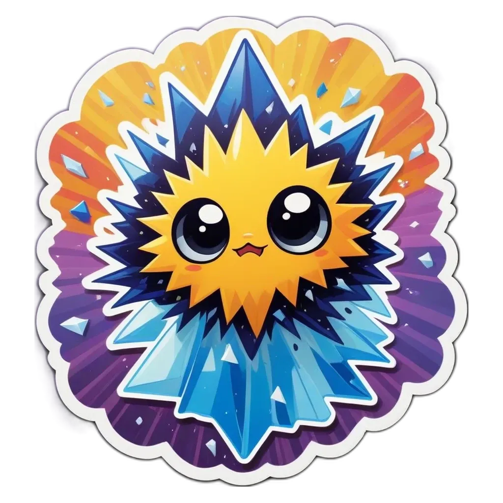 A cartoon character is surrounded by ice and fire.