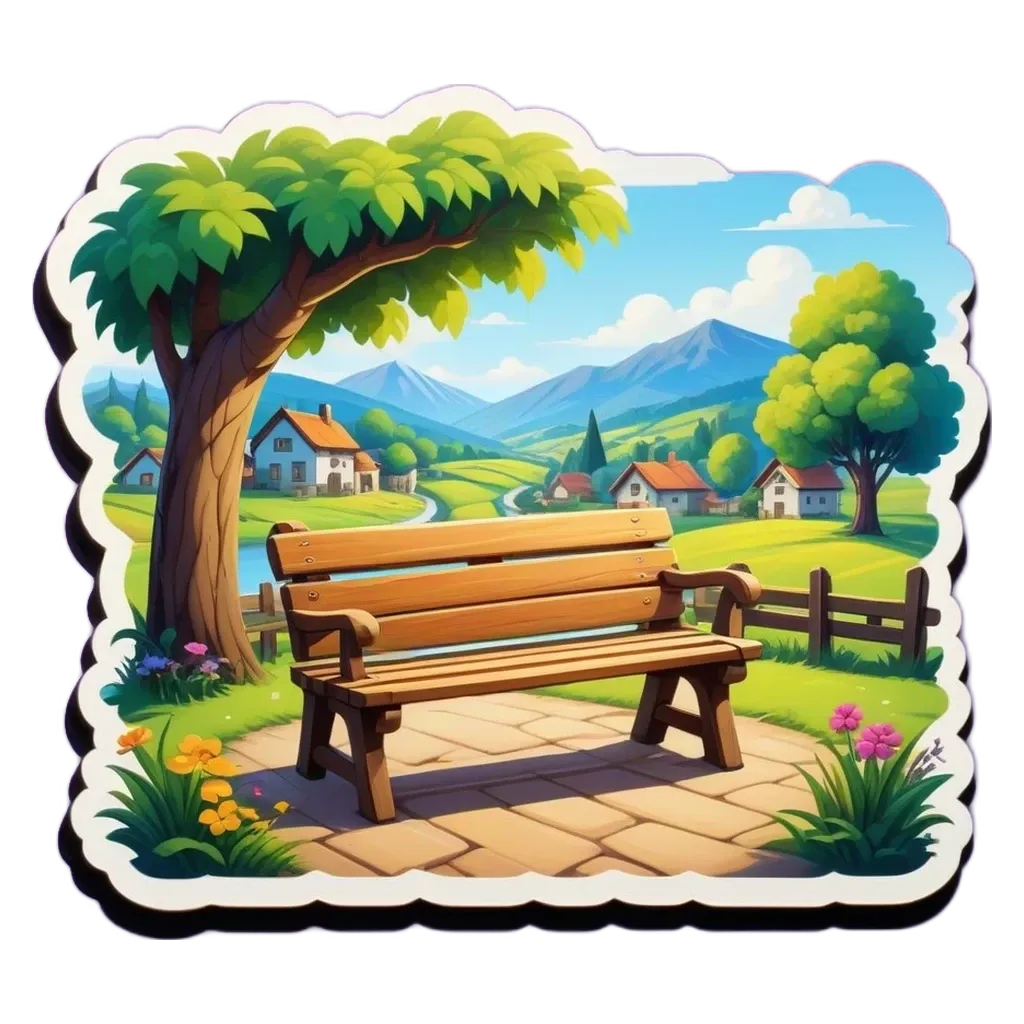 A bench in a park with a stream running behind it.