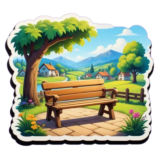 A bench in a park with a stream running behind it.