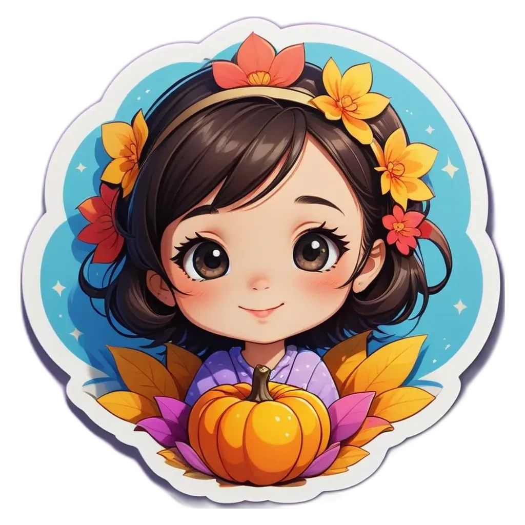 A girl with a pumpkin on her head is wearing a crown.