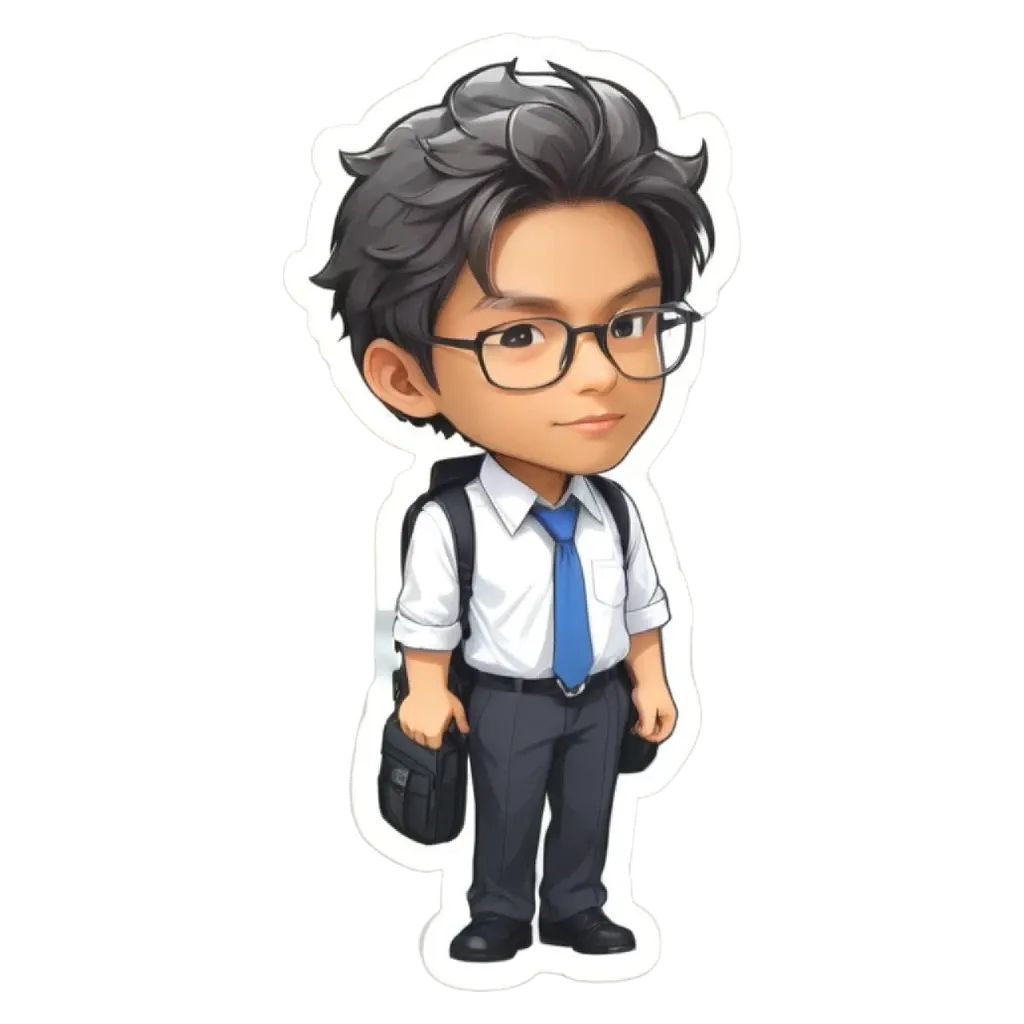 A boy wearing glasses and a tie.