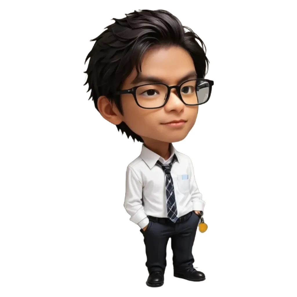 A boy wearing glasses and a tie is standing up.