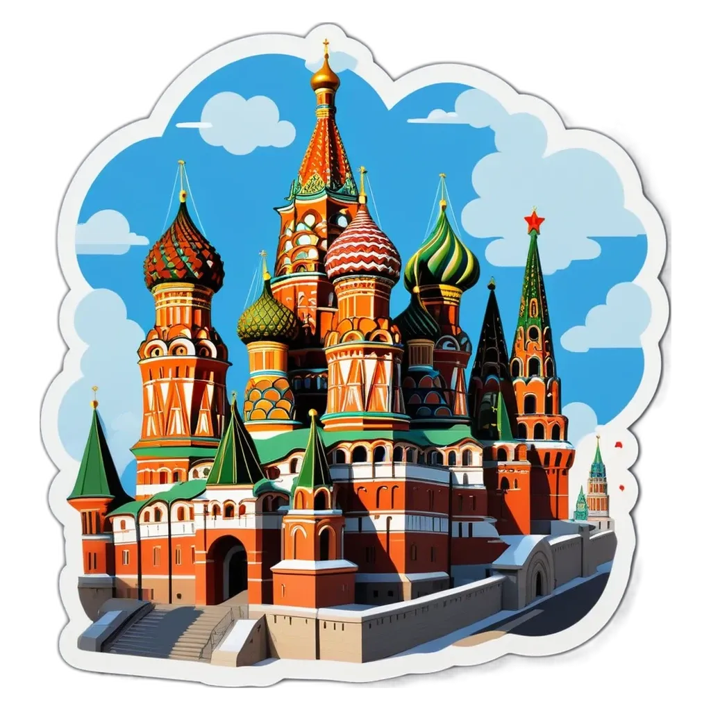 A picture of a cathedral with several towers and a blue sky in the background.