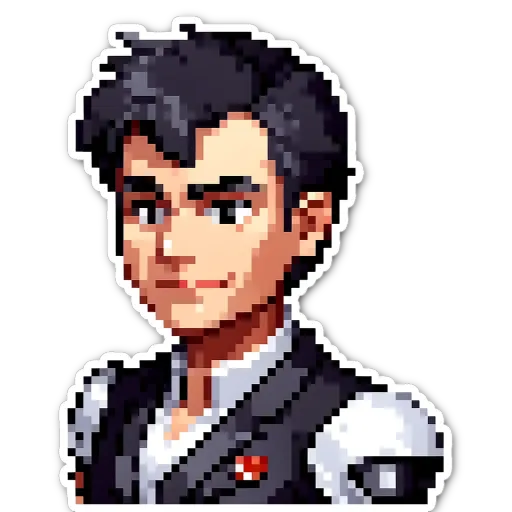 A very brief description of an image of a man with a black hair.