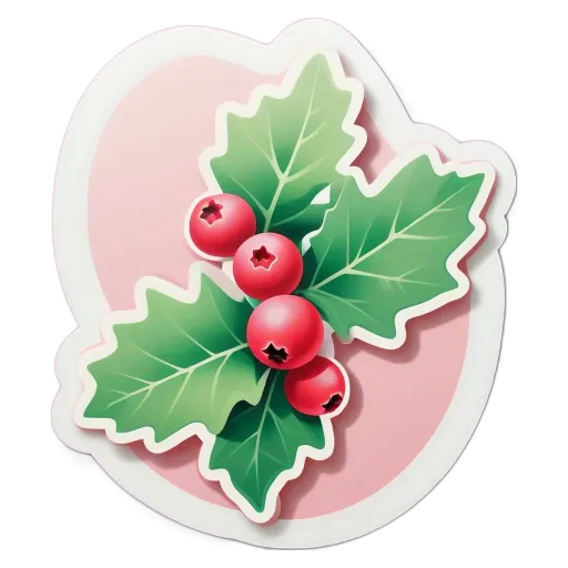 A leafy branch of a tree with berries on it that is colored red.