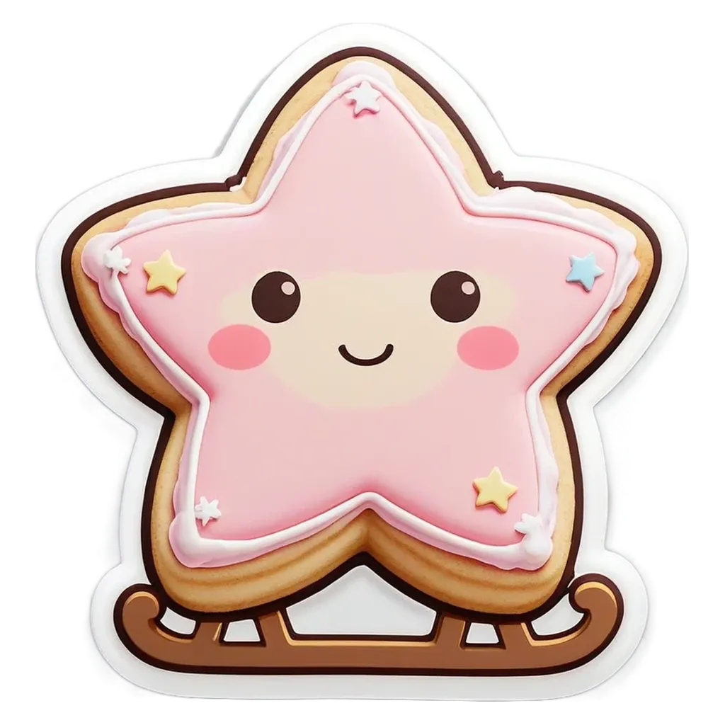 A cookie that is shaped like a star and has frosting on it.