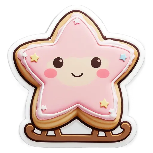 A cookie that is shaped like a star and has frosting on it.