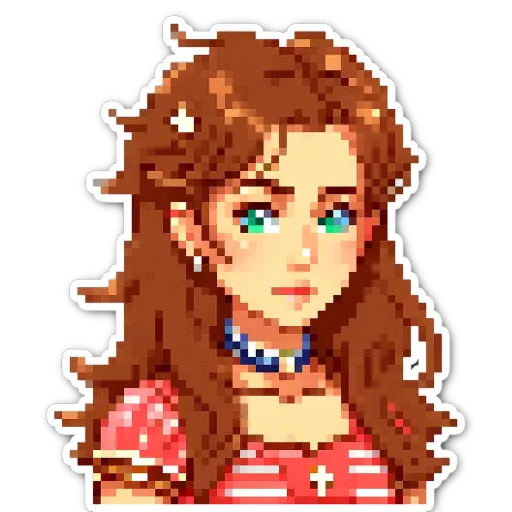 A girl with a blue collar and a black background.