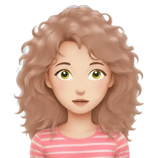 A girl with a pink and white striped shirt looking at the camera.