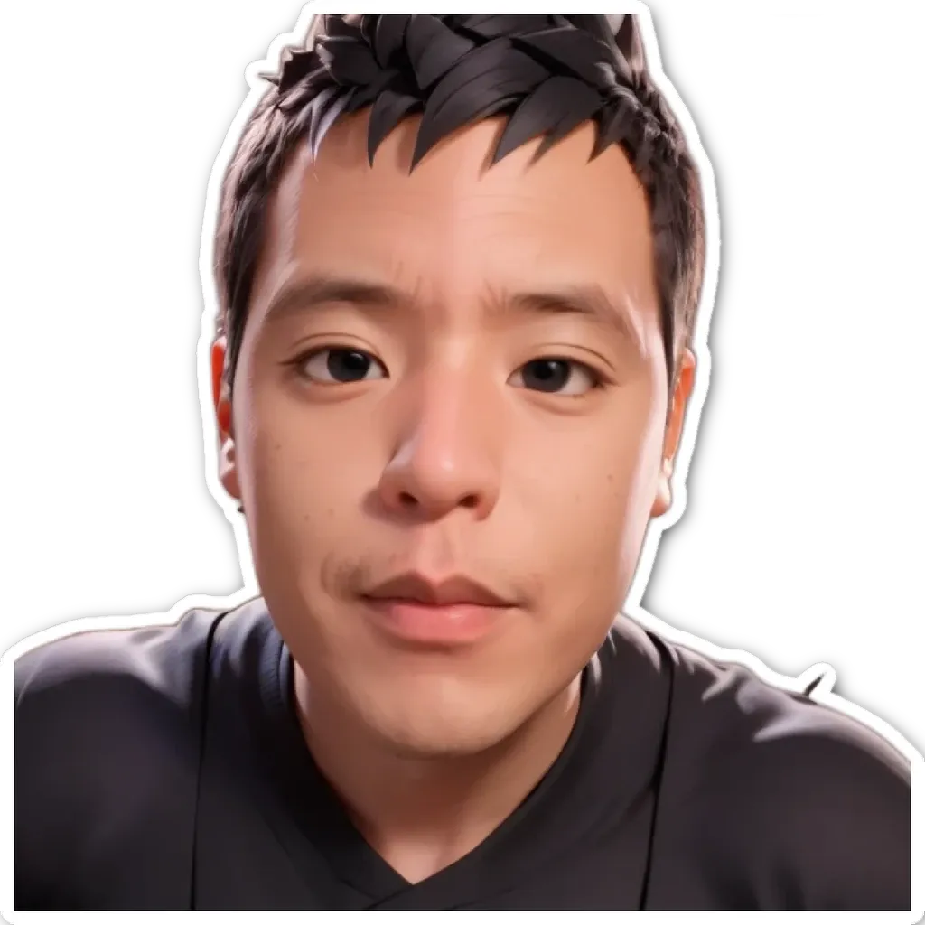 A boy with a black shirt looking at the camera.