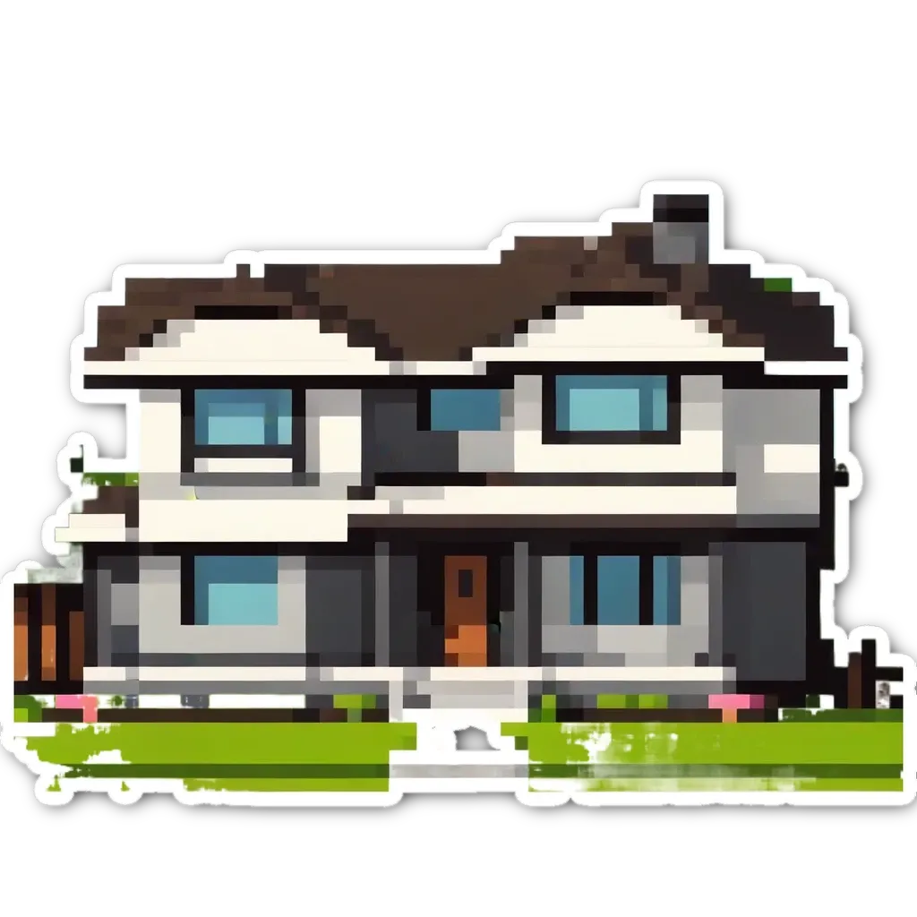 An architectural drawing of a house.