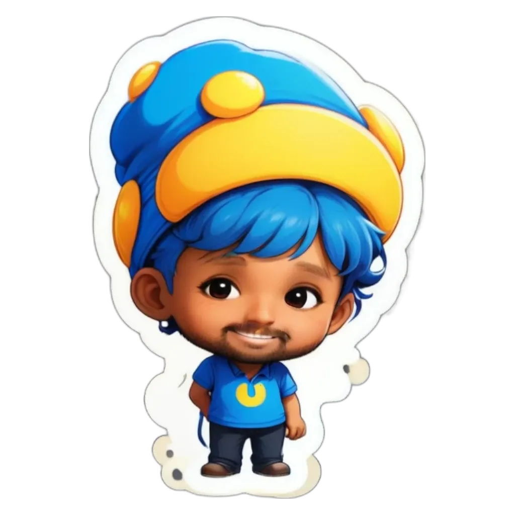 A boy with a blue hat is smiling.