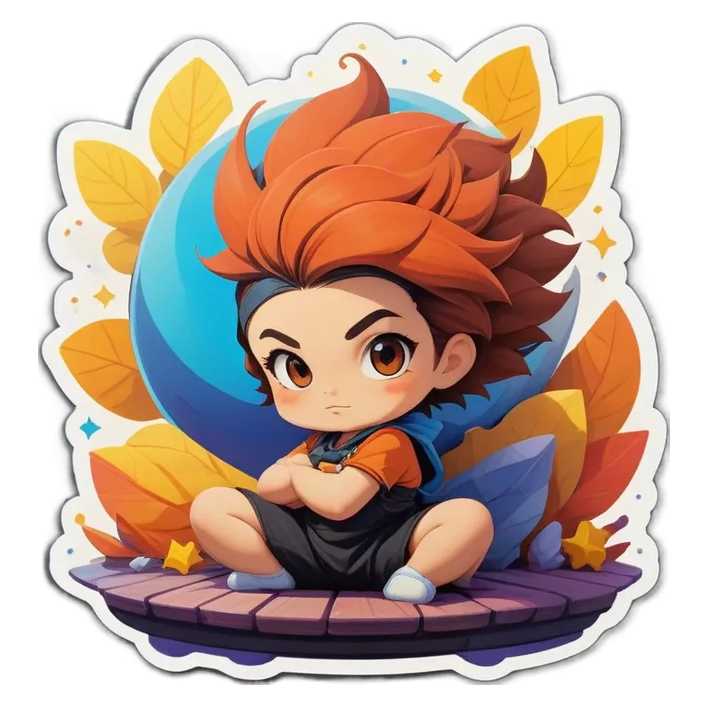 A boy is sitting with his arms crossed and wearing a backpack.