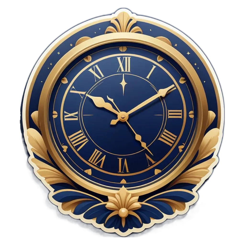 A very fancy and ornate clock with roman numerals from I to XII sitting on a black background.