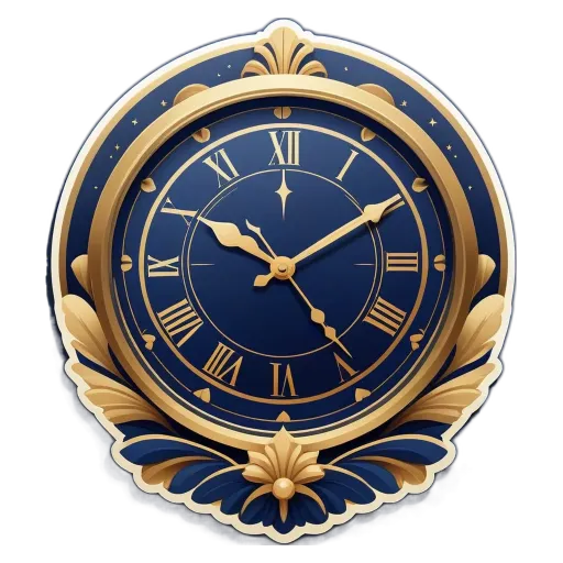 A very fancy and ornate clock with roman numerals from I to XII sitting on a black background.