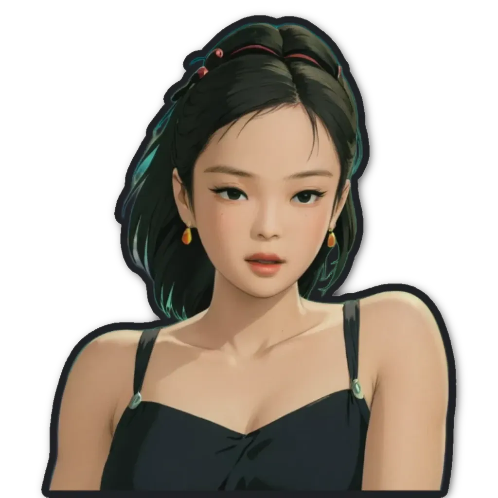 A black and white photo of a girl that is of a digital nature.