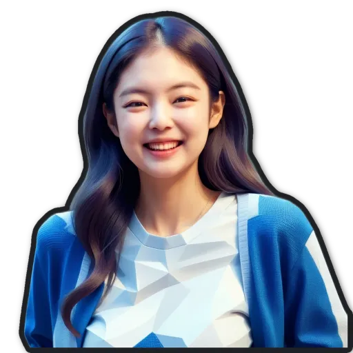 A woman wearing a blue shirt is smiling.