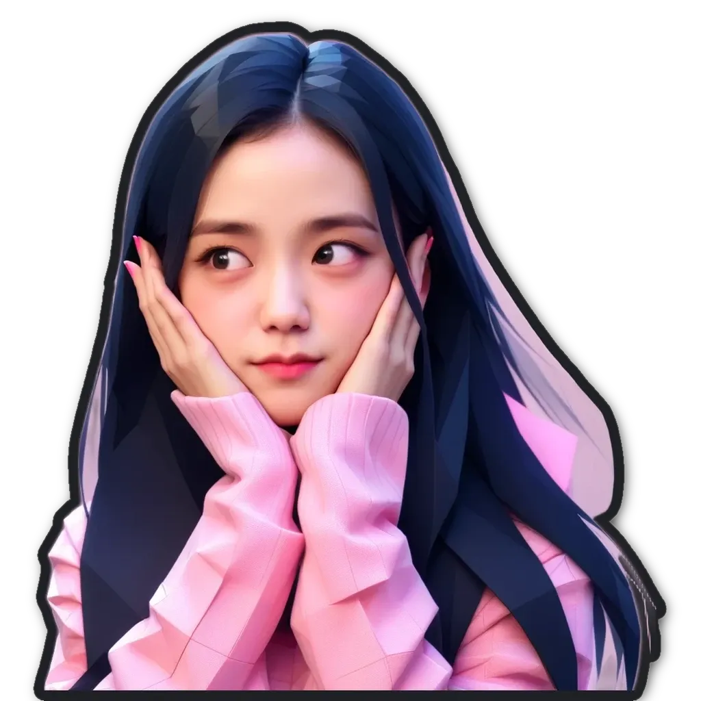 A young girl with long hair wearing a pink sweater.