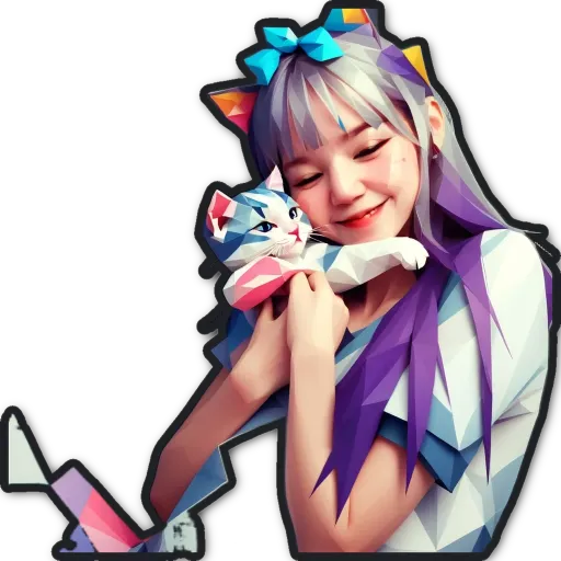 A young girl holding a cat in her arms.