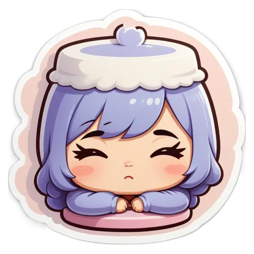 A girl with a white hat is looking down with a sad face.