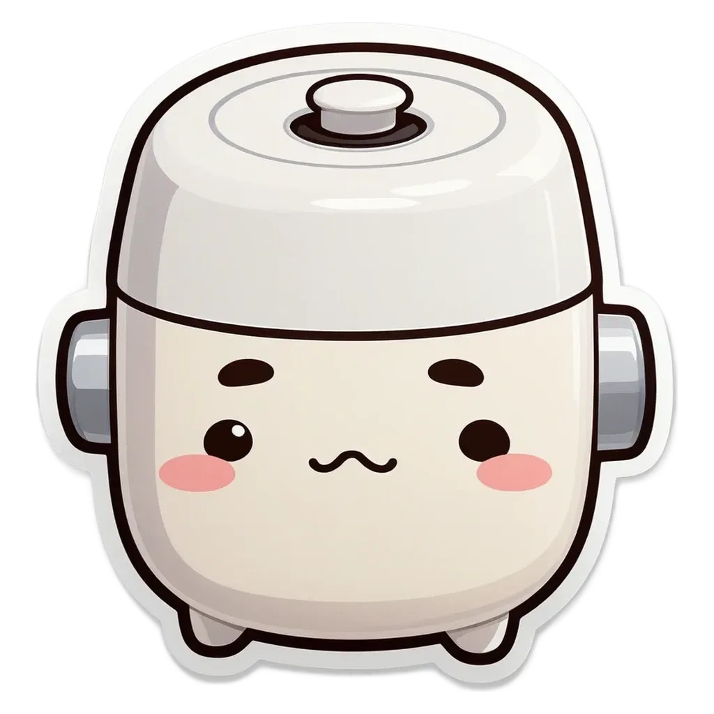 A white character that is a pot with a face and eyes.