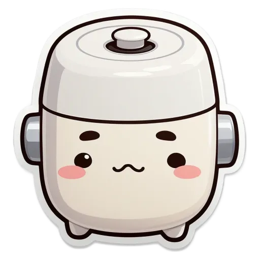 A white character that is a pot with a face and eyes.