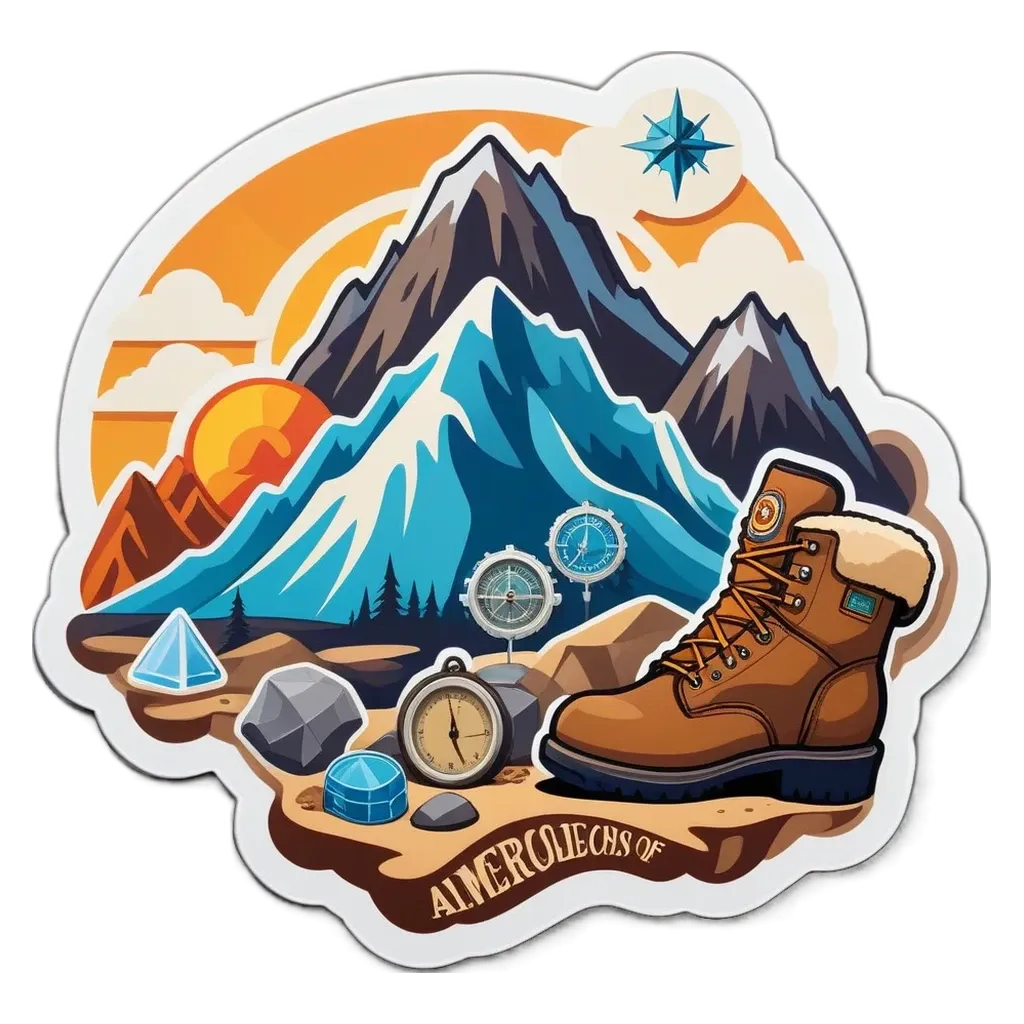 An illustrated shoe and compass with the word "augmented" on it.