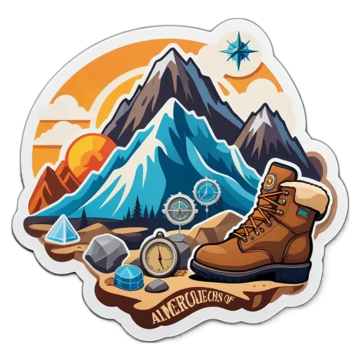 An illustrated shoe and compass with the word "augmented" on it.