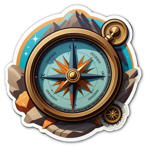 A compass with roman numerals instead of numbers.