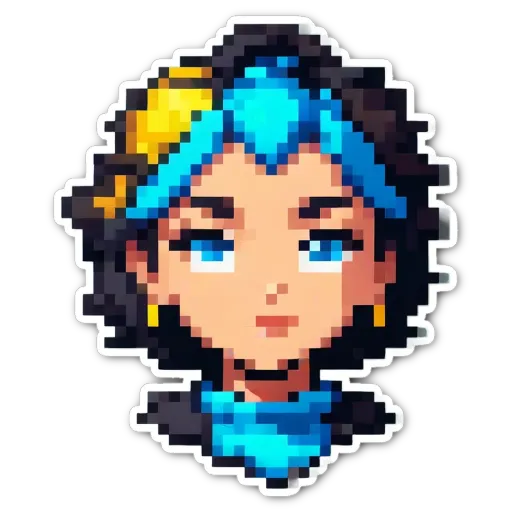 A girl with blue eyes and a black and white scarf.