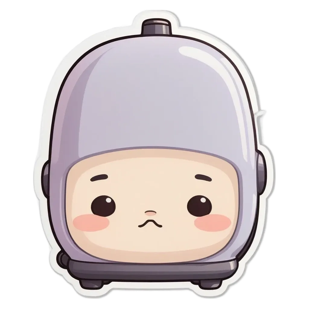 A gray character on a black and white background.