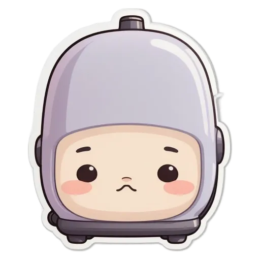 A gray character on a black and white background.