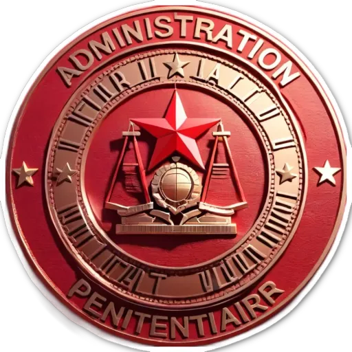 The red, white and brown circle is that of a penitentiary.