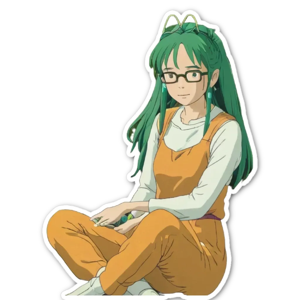 A girl wearing glasses is sitting down and looking at the camera.