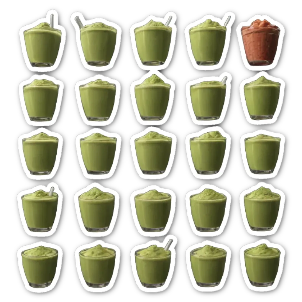 Small squares with green in them that are next to each other.