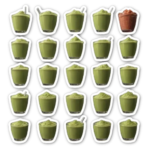 Small squares with green in them that are next to each other.